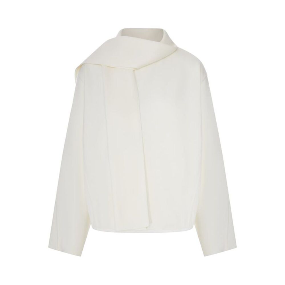 Giorgio Armani Women Textured Fabric Sweater With Integrated Scarf